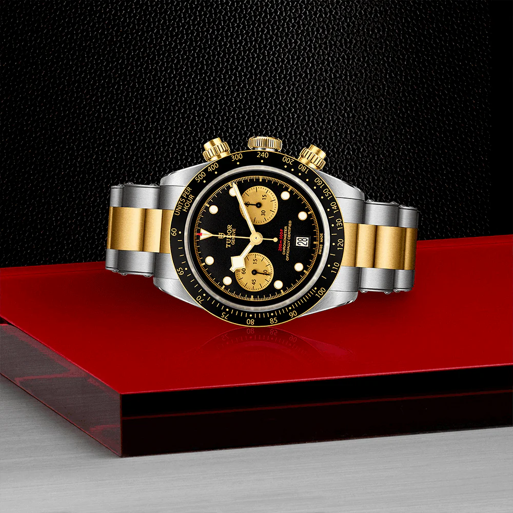 TUDOR Black Bay S&G 41mm Black/Gold Dial Men's Chronograph Bracelet Watch M79363N-0001 - Image 2