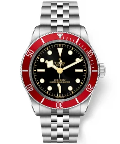 TUDOR Black Bay 41mm Black Dial & Red Bezel Five-Link Bracelet Watch M7941A1A0RU-0003