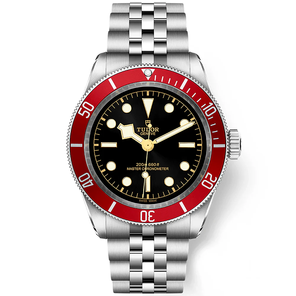 TUDOR Black Bay 41mm Black Dial & Red Bezel Five-Link Bracelet Watch M7941A1A0RU-0003