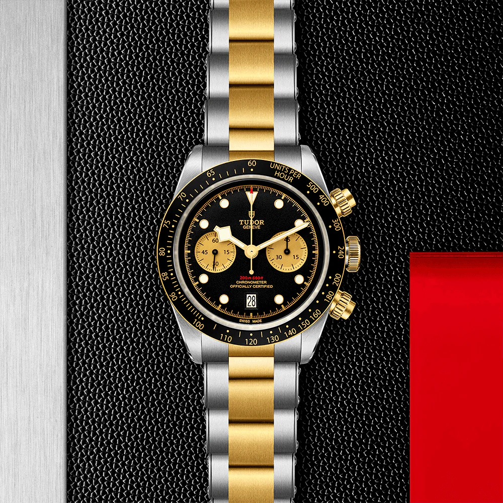 TUDOR Black Bay S&G 41mm Black/Gold Dial Men's Chronograph Bracelet Watch M79363N-0001 - Image 3