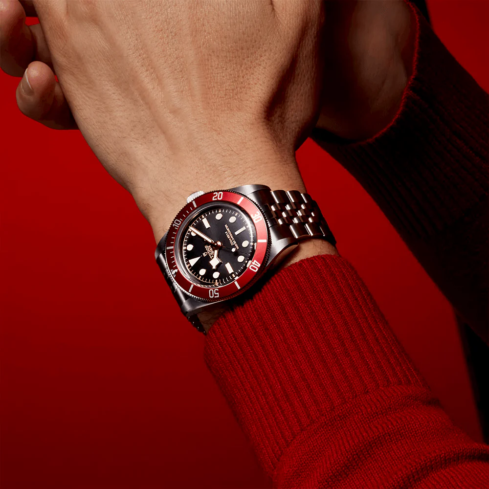 TUDOR Black Bay 41mm Black Dial & Red Bezel Five-Link Bracelet Watch M7941A1A0RU-0003 - Image 2