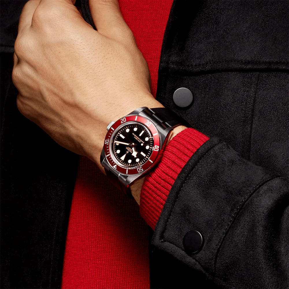 TUDOR Black Bay 41mm Black Dial & Red Bezel Men's Rubber Strap Watch M7941A1A0RU-0002 - Image 2