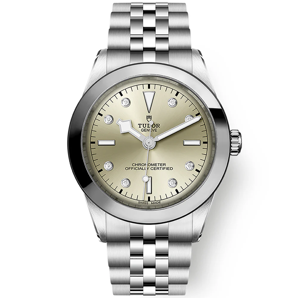 TUDOR Black Bay 39mm Champagne Diamond Set Dial Men's Bracelet Watch M79660-0006