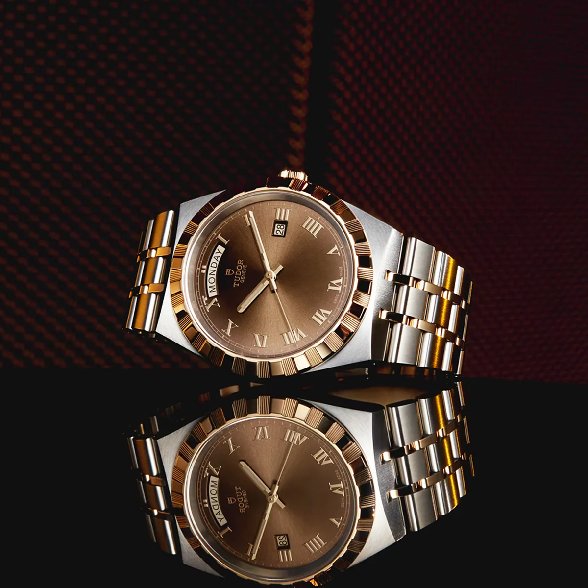 TUDOR Royal Date/Day 41mm S&G Brown Roman Dial Automatic Watch M28603-0007 - Image 2