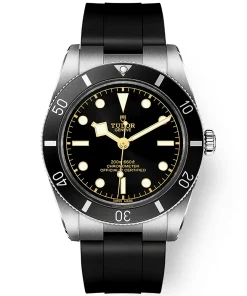 TUDOR Black Bay 54 37mm Black Dial & Bezel Automatic Rubber Strap Watch M79000N-0002