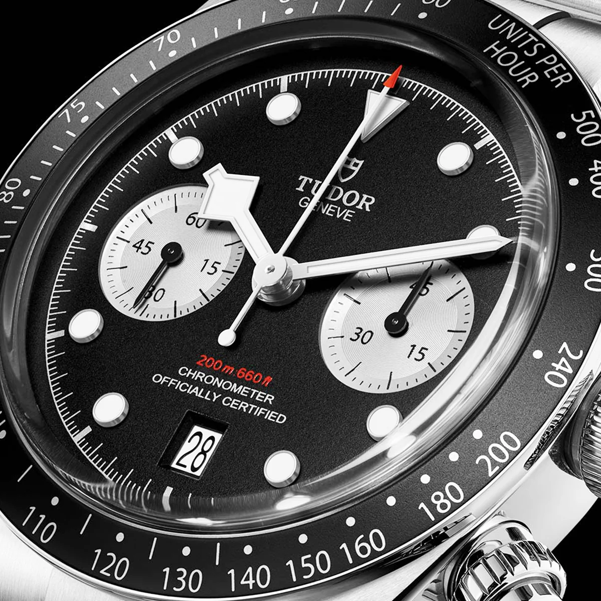 TUDOR Black Bay Chrono 41mm Black/Silver Dial Men's Automatic Bracelet Watch M79360N-0001 - Image 2