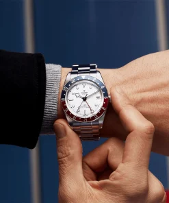 Alternative view of TUDOR Black Bay GMT 41mm White Dial & Red/Blue Bezel Bracelet Watch M79830RB-0010