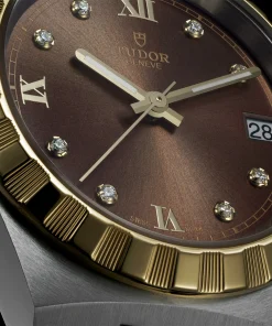 Alternative view of TUDOR Royal 38mm Two-Tone Brown Diamond Dial Automatic Bracelet Watch M28503-0008