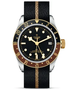 TUDOR Black Bay GMT S&G Steel and 18ct Yellow Gold 41mm Fabric Strap Watch M79833MN-0004