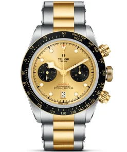 TUDOR Black Bay Chrono S&G Steel and 18ct Yellow Gold Bracelet Watch M79363N-0007