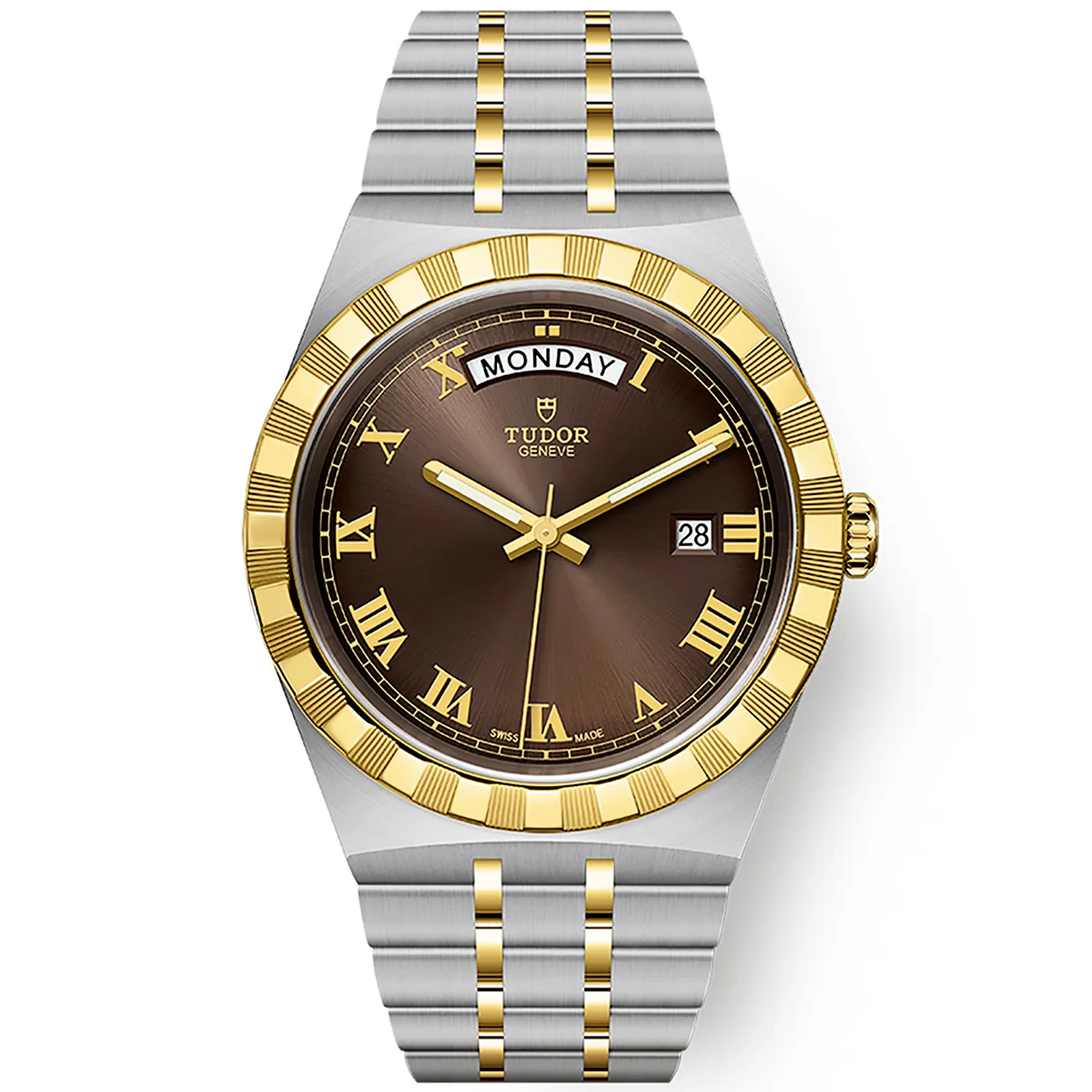 TUDOR Royal Date/Day 41mm S&G Brown Roman Dial Automatic Watch M28603-0007