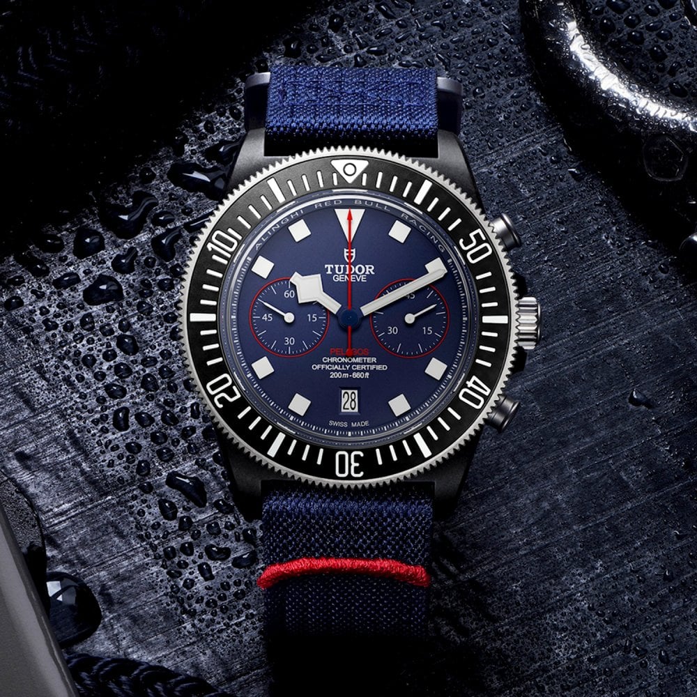 TUDOR Pelagos FXD x Red Bull Alinghi Edition 42mm Men's Chronograph Watch M25807KN-0001 - Image 3