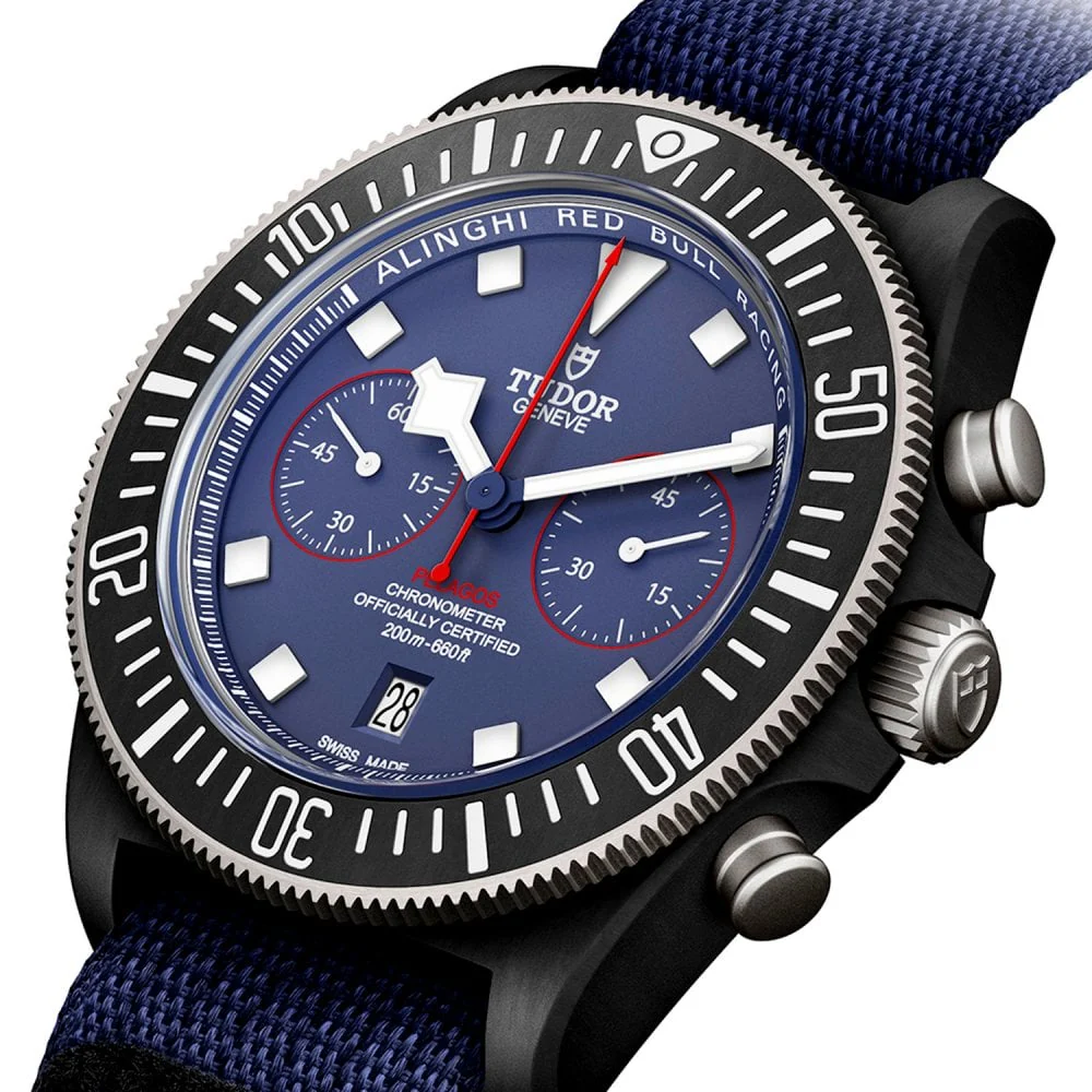 TUDOR Pelagos FXD x Red Bull Alinghi Edition 42mm Men's Chronograph Watch M25807KN-0001 - Image 2