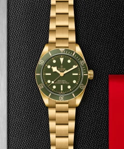 Alternative view of TUDOR Black Bay 58 18K 39mm 18ct Yellow Gold Green Dial Bracelet Watch M79018V-0006
