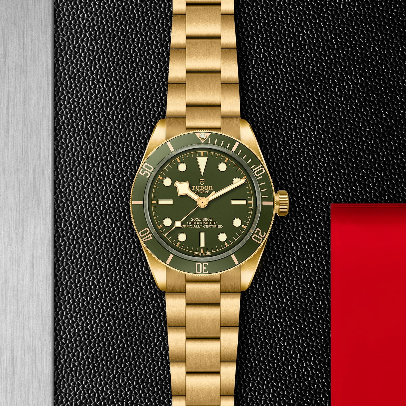TUDOR Black Bay 58 18K 39mm 18ct Yellow Gold Green Dial Bracelet Watch M79018V-0006 - Image 2
