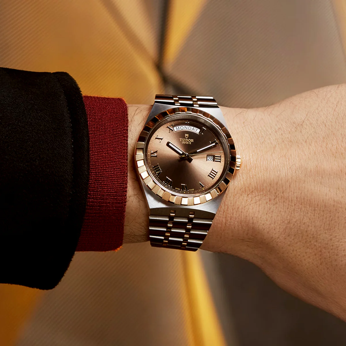 TUDOR Royal Date/Day 41mm S&G Brown Roman Dial Automatic Watch M28603-0007 - Image 3