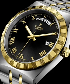 Alternative view of TUDOR Royal Date/Day 41mm S&G Black Roman Dial Automatic Watch M28603-0003