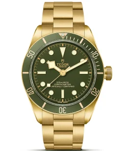 TUDOR Black Bay 58 18K 39mm 18ct Yellow Gold Green Dial Bracelet Watch M79018V-0006